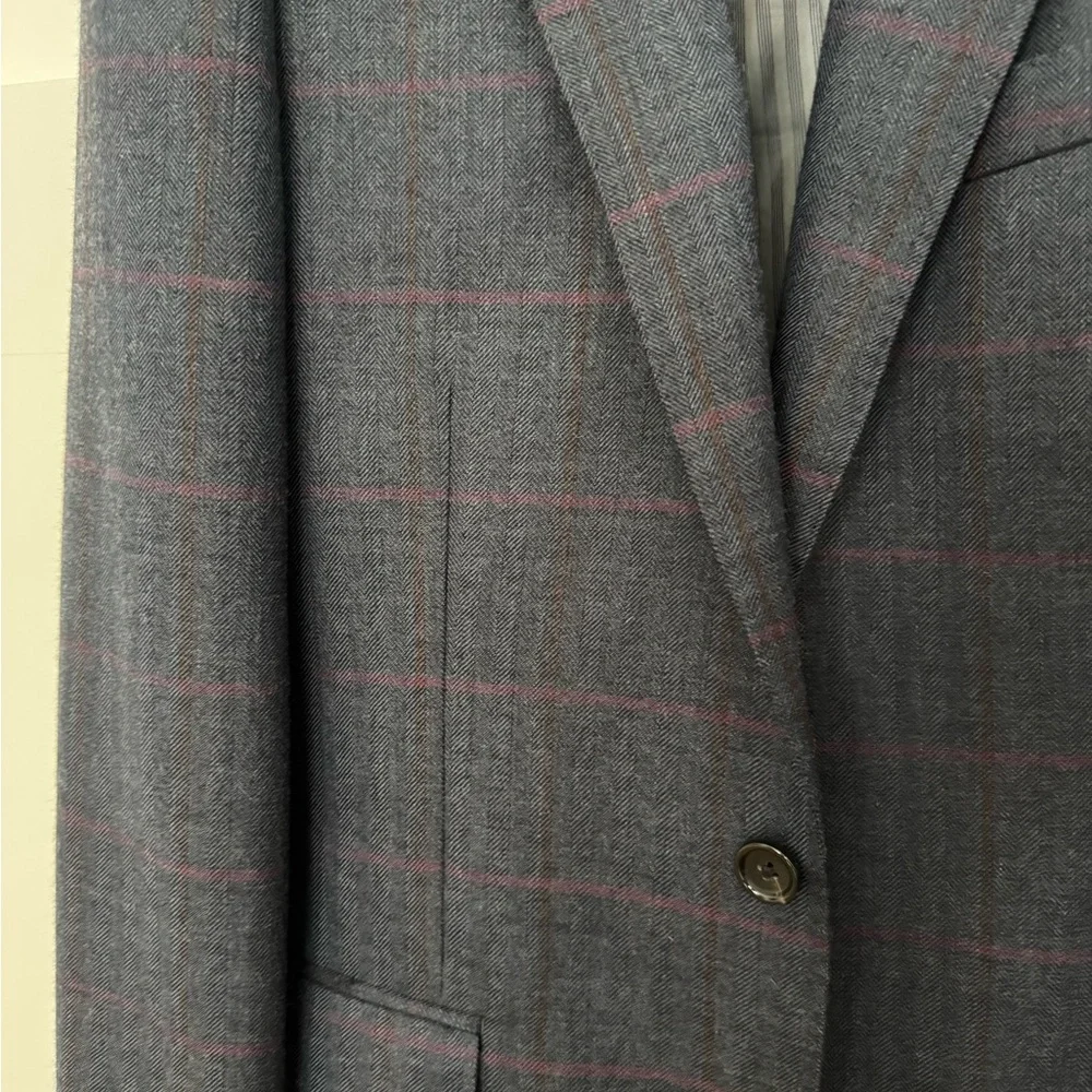 J.Crew Ludlow Slim Fit Suit in English Mini-Herringbone Windowpane Wool - Picture 4 of 7